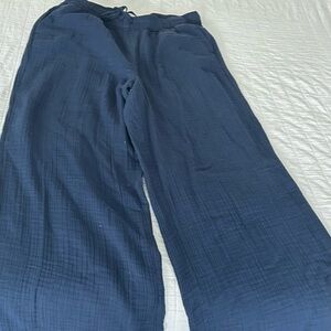 Loft Navy Linen Pant XL